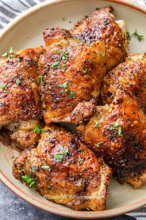 How do I cook a bone in chicken thighs?