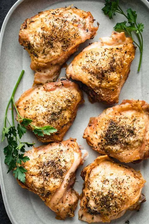 What is the process to roast the skin on chicken halves?